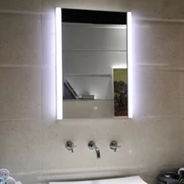 Oglinda cu iluminare LED 3 culori Inter Ceramic 50x70 cm dreptunghiulara crom lucios