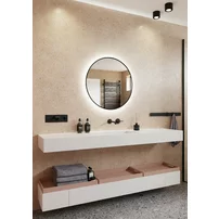 Oglinda cu iluminare led Dubiel Vitrum Zoe negru 70x70 cm