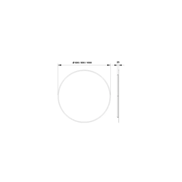 Oglinda cu iluminare Led Gala Diam 80x80 cm negru picture - 2