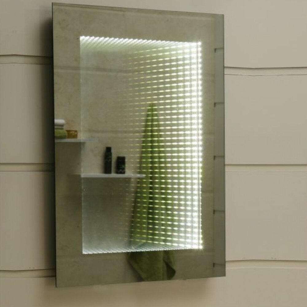 Oglinda cu iluminare LED Inter Ceramic 50x70 cm dreptunghiulara crom lucios