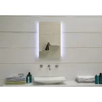 Oglinda cu iluminare LED si dezaburire Inter Ceramic forma dreptunghiulara 50x70 cm crom lucios