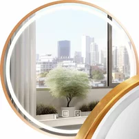 Oglinda cu iluminare Led Tutumi 70x70 cm MMJ rose gold