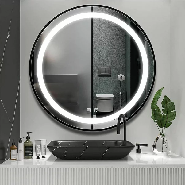 Oglinda cu iluminare Led Tutumi 80x80 cm MMJ negru picture - 3