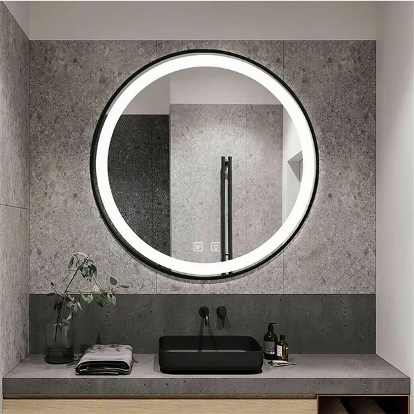 Oglinda cu iluminare Led Tutumi 80x80 cm MMJ negru picture - 4