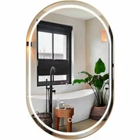 Oglinda cu iluminare Led Tutumi OLL 60x90 cm rose gold