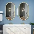 Oglinda cu iluminare Led Tutumi OVL 50x100 cm brush gold picture - 4