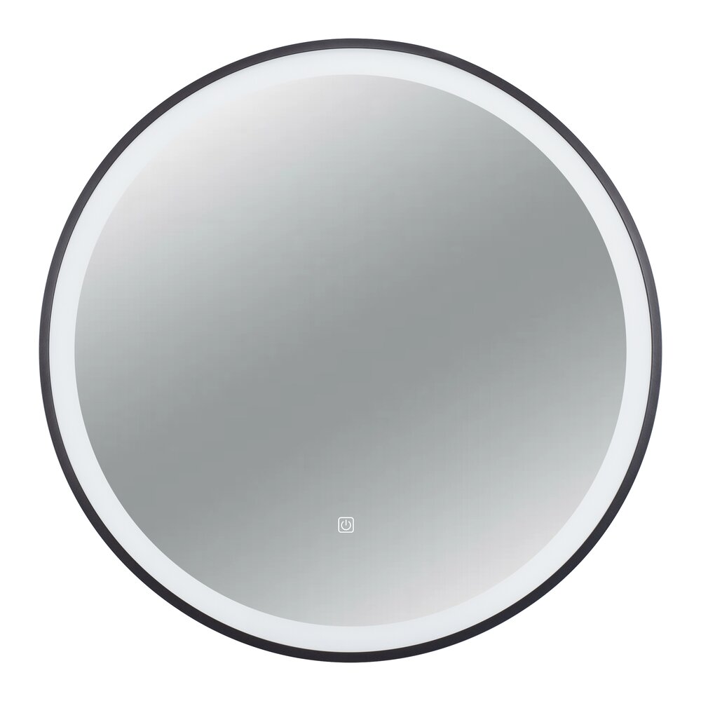 Oglinda cu iluminare si dezaburire Balneo Venus 60 cm cu rama neagra