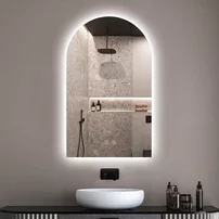 Oglinda cu iluminare si dezaburire Fluminia Bilbao 60x80 cm lumina ambientala