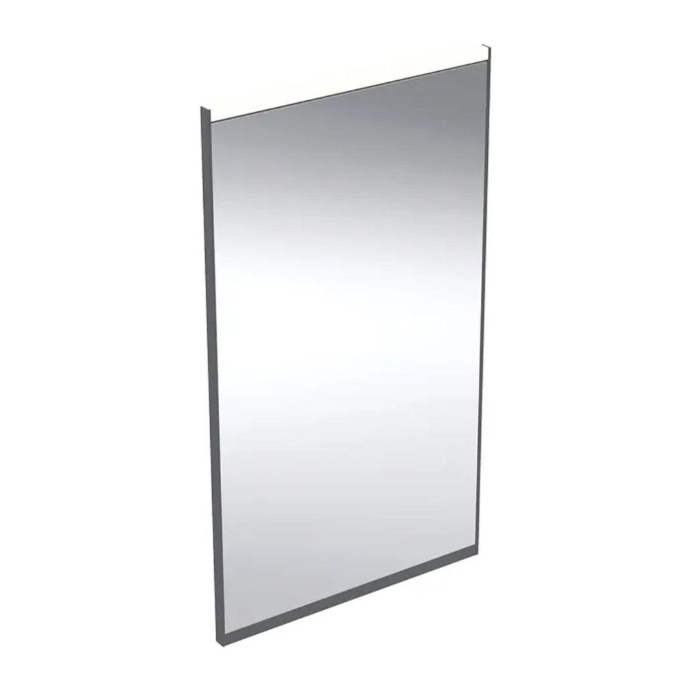 Oglinda cu iluminare si dezaburire Geberit Option Plus Square 40 cm negru – aluminiu eloxat aluminiu