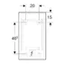 Oglinda cu iluminare si dezaburire Geberit Option Plus Square 40 cm negru - aluminiu eloxat picture - 3