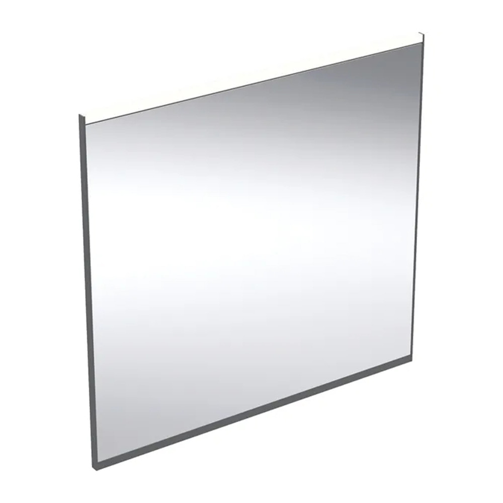 Oglinda cu iluminare si dezaburire Geberit Option Plus Square 75 cm negru – aluminiu eloxat aluminiu