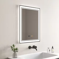 Oglinda cu iluminare si dezaburire Inter Ceramic 50x70 cm forma dreptunghiulara