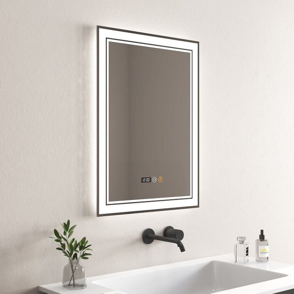 Oglinda cu iluminare si dezaburire Inter Ceramic 50x70 cm forma dreptunghiulara