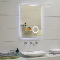 Oglinda cu iluminare si dezaburire Inter Ceramic 60x80 cm forma dreptunghiulara