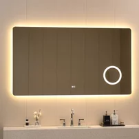 Oglinda cu iluminare si dezaburire Inter Ceramic dreptunghiulara 180x90 cm