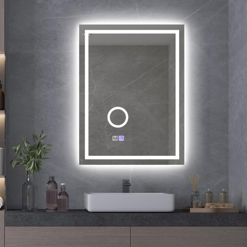 Oglinda cu iluminare si dezaburire Inter Ceramic dreptunghiulara 60x80 cm