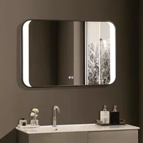 Oglinda cu iluminare si dezaburire Inter Ceramic dreptunghiulara 90x60 cm