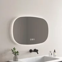 Oglinda cu iluminare si dezaburire Inter Ceramic Flavio ovala 100x60 cm