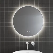 Oglinda cu iluminare si dezaburire Inter Ceramic Layla rotunda 80 cm