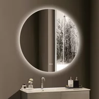 Oglinda cu iluminare si dezaburire Inter Ceramic rotunda 150 cm