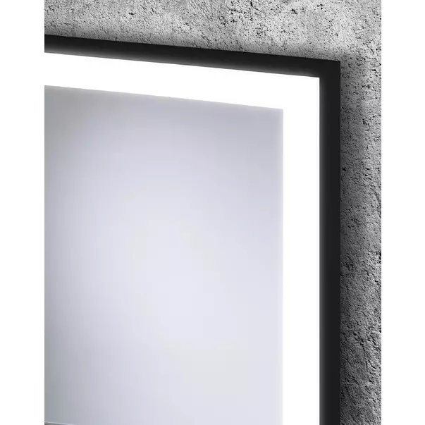Oglinda reversibila dreptunghiulara LED Dubiel Vitrum Solid Black 50x70 cm picture - 2