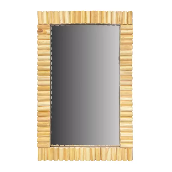 Oglinda dreptunghiulara Rea Boho KLNA-MR01 rama lemn 55 cm picture - 1