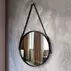 Oglinda rotunda Rea Loft CFZL-MR050 rama metalica cu curea neagra 50 cm picture - 5