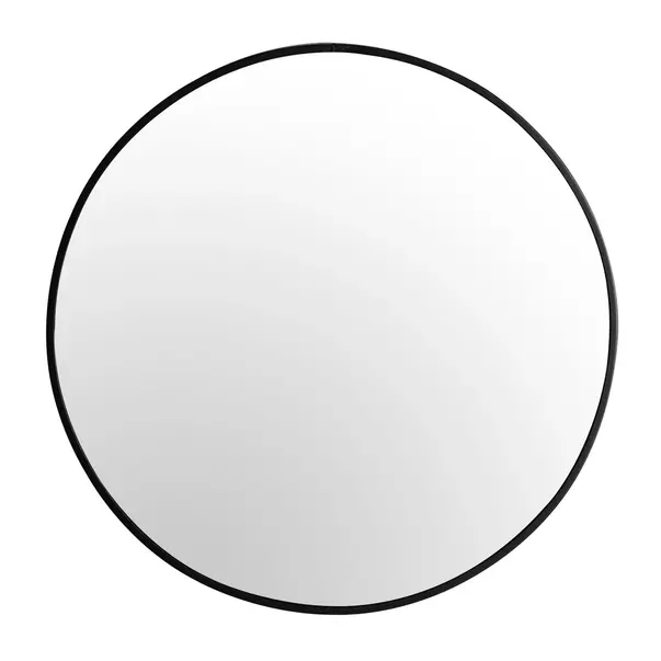 Oglinda rotunda Rea Loft rama subtire metalica neagra 80 cm picture - 2
