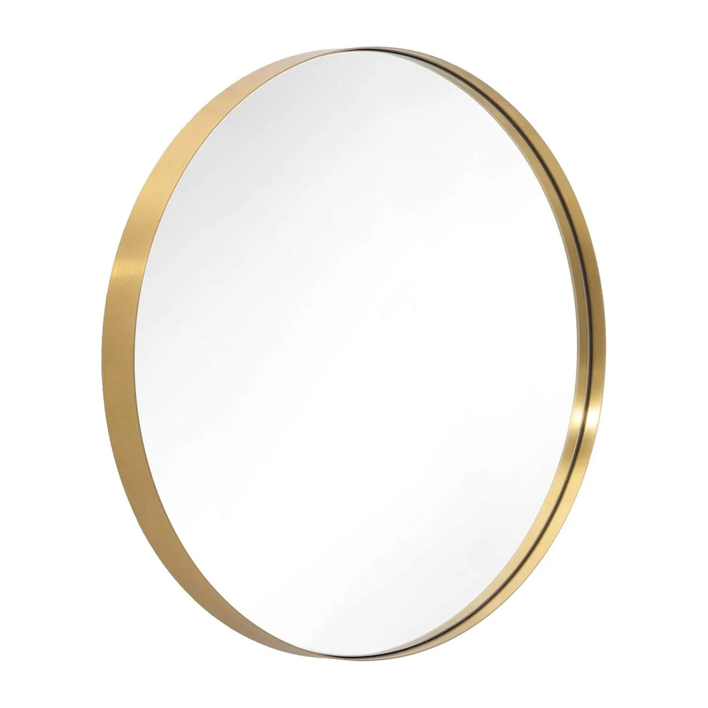 Oglinda rotunda Rea MR20G rama metalica aurie 70 cm
