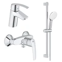 Pachet baterie lavoar, baterie dus Grohe Start si set dus Grohe Tempesta 110