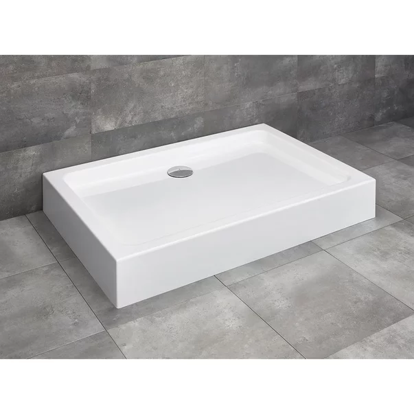 Pachet cabina de dus Torrenta KDJ stanga 100x90 cm, cadita pentru dus Laros D Compact alb si sifon cadita crom picture - 2