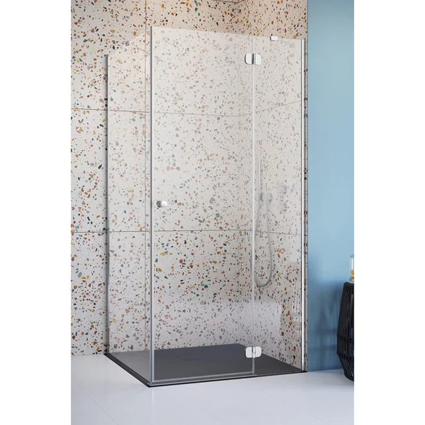 Pachet cabina de dus Torrenta KDJ stanga 90x90 cm, cadita pentru dus Tinos C Compact alb si sifon cadita crom picture - 4
