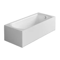 Pachet cada rectangulara Radaway Kea 170x75 cm alb, panou frontal si lateral, sifon cada si capac crom