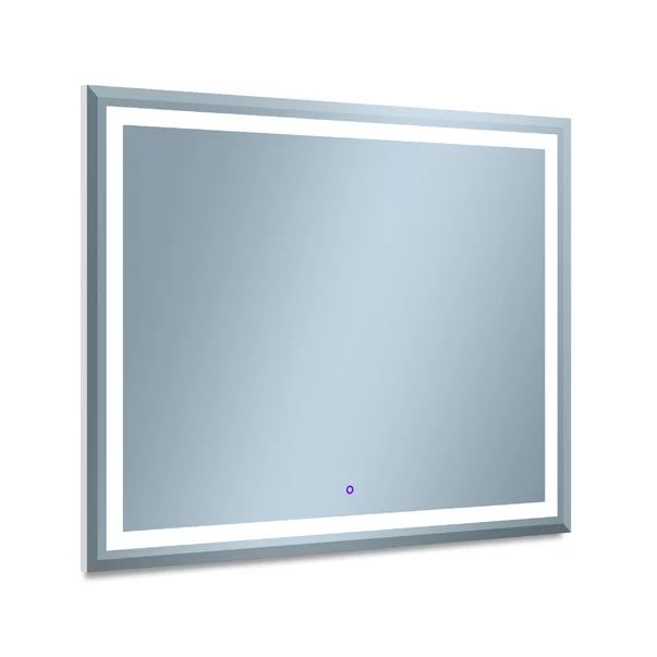 Pachet dulap suspendat Gala Jade alb lucios cu lavoar 100 cm si oglinda cu iluminare Venti Altue 100x80 cm picture - 5