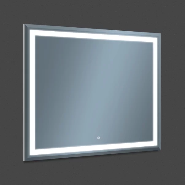 Pachet dulap suspendat Gala Jade alb lucios cu lavoar 100 cm si oglinda cu iluminare Venti Altue 100x80 cm picture - 7