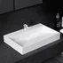 Pachet lavoar pe blat Rea Goya alb 60 cm, baterie lavoar Hansgrohe Vernis Blend 100 negru si ventil lavoar Click-Clack crom picture - 3