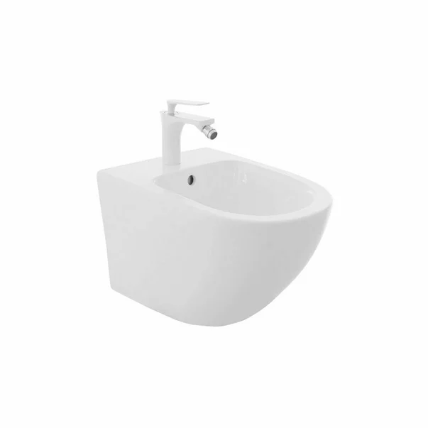 Pachet vas wc cu capac slim softclose si bideu suspendat alb Rune Ivaldi picture - 7