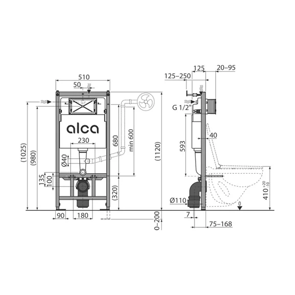 Pachet vas wc cu capac slim softclose si rezervor wc Alcadrain Sadromodul AM101/1120 picture - 7