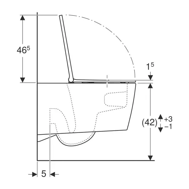 Pachet vas wc suspendat Geberit One TurboFlush si rezervor wc cu cadru incastrat Geberit Duofix Sigma UP320 picture - 4