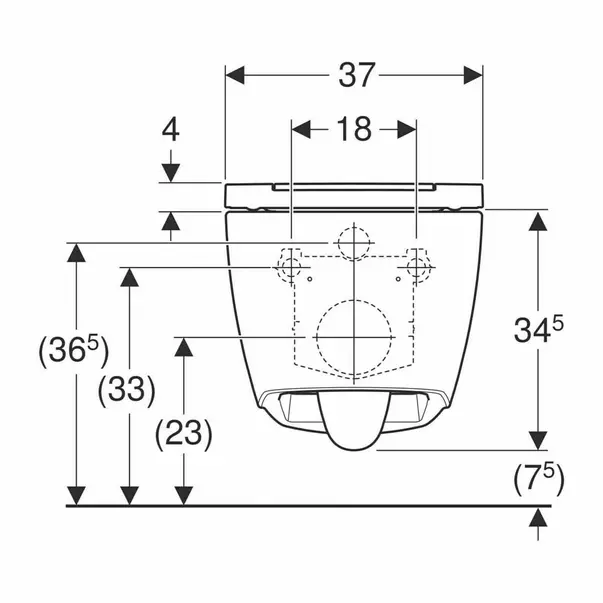 Pachet vas wc suspendat Geberit One TurboFlush si rezervor wc cu cadru incastrat Geberit Duofix Sigma UP320 picture - 5