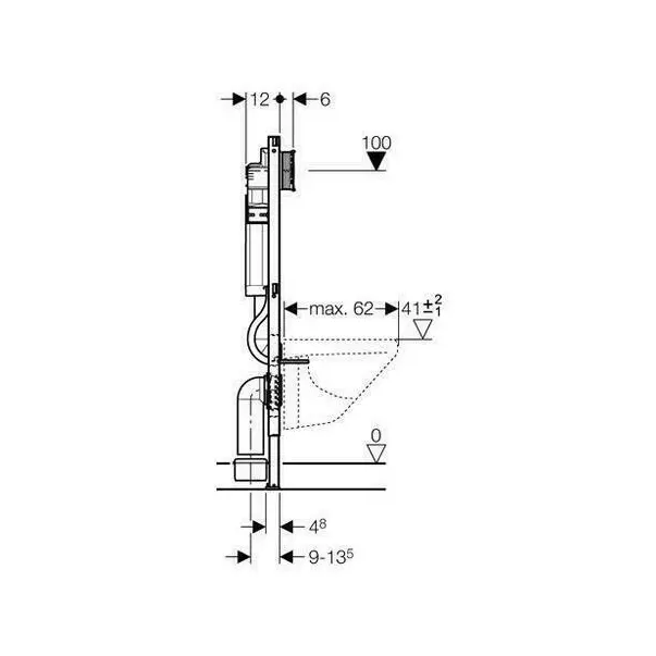 Pachet vas wc suspendat Geberit One TurboFlush si rezervor wc cu cadru incastrat Geberit Duofix Sigma UP320 picture - 10