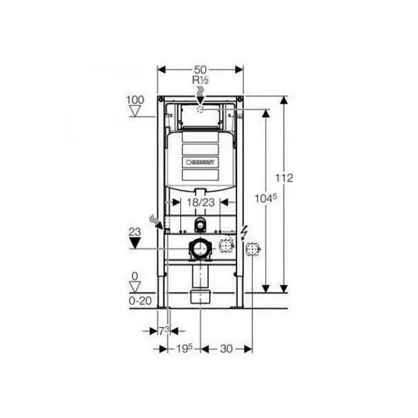 Pachet vas wc suspendat Geberit One TurboFlush si rezervor wc cu cadru incastrat Geberit Duofix Sigma UP320 picture - 11