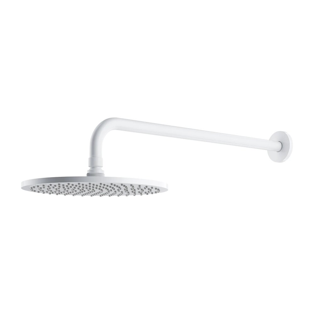 Palarie de dus cu brat Omnires Slimline finisaj alb mat ø25 cm 1 functie