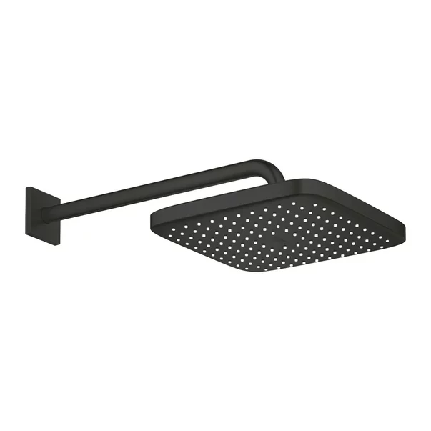 Palarie si brat de dus negru mat Grohe Tempesta 250 Cube patrata picture - 3