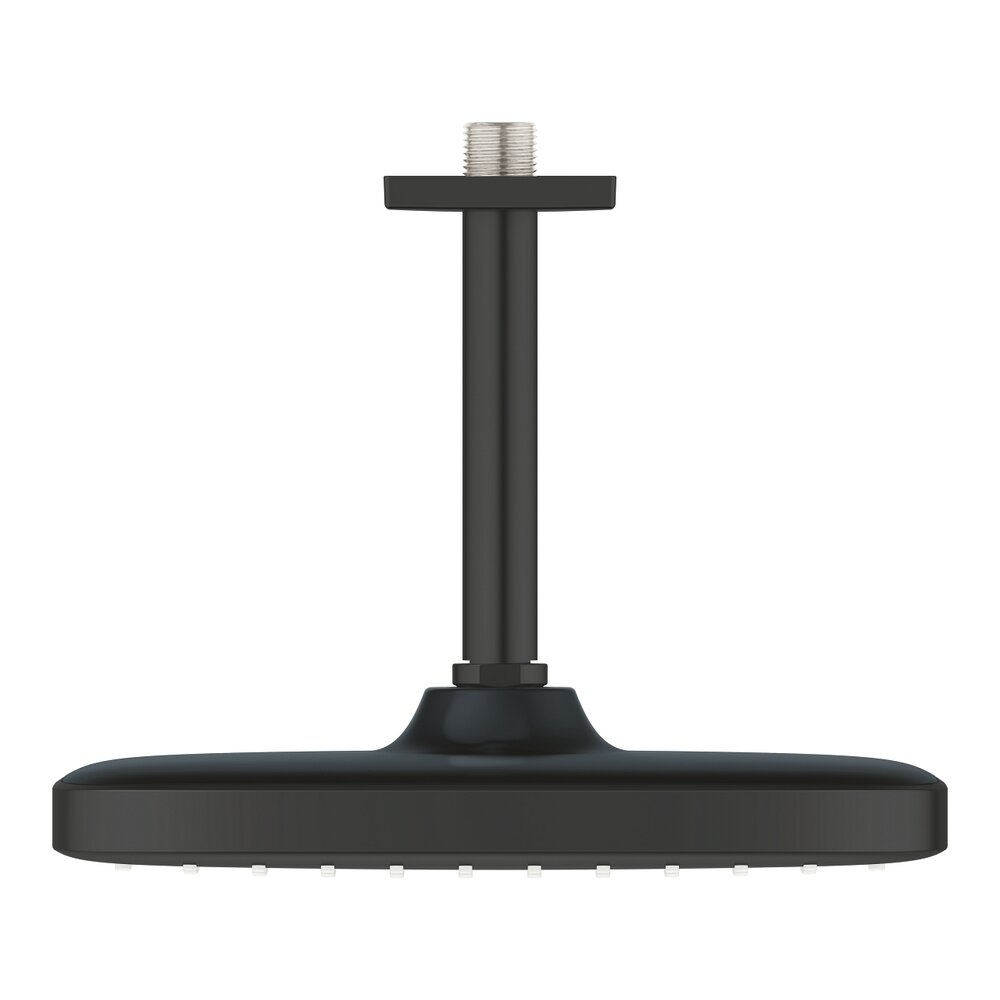 Palarie si brat de dus negru mat Grohe Tempesta 250 Cube patrata montaj tavan