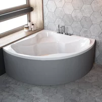 Panou frontal cada Radaway Keria 150 cm alb lucios