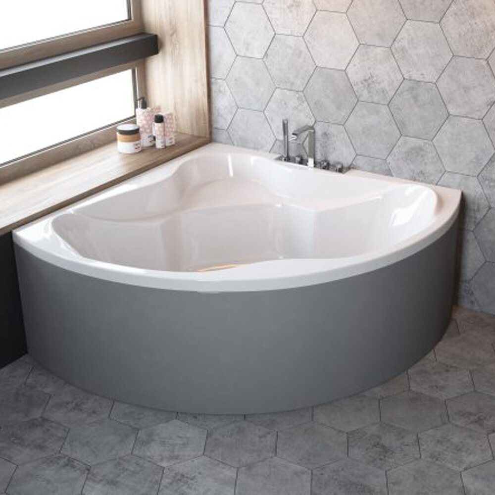 Panou frontal cada Radaway Keria 150 cm alb lucios