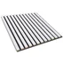 Panou riflaj decorativ/acustic Lameo 3D alb mat (fetru negru) 60x60 cm picture - 1