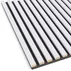 Panou riflaj decorativ/acustic Lameo 3D alb mat (fetru negru) 60x60 cm picture - 2