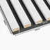 Panou riflaj decorativ/acustic Lameo 3D alb mat (fetru negru) 60x60 cm picture - 4